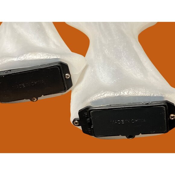 Halloween Ghost Blowmold 9 1/2 Inches Tall with Blinking Light Set of 2 - Picture 6 of 9